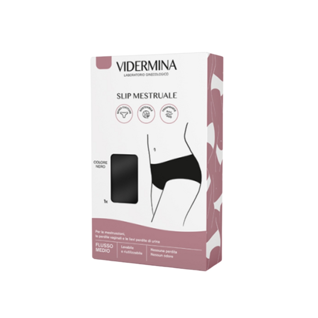 Vidermina Slip Mestruale Riutilizzabile Taglia S colore Nero 1 Slip