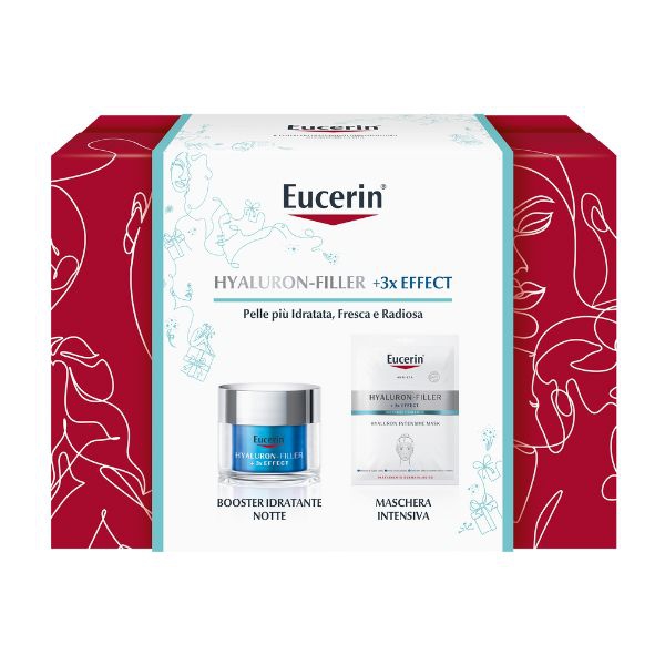Eucerin Cofanetto Hyaluron Filler +3x Effect Booster Notte + Maschera Intensiva