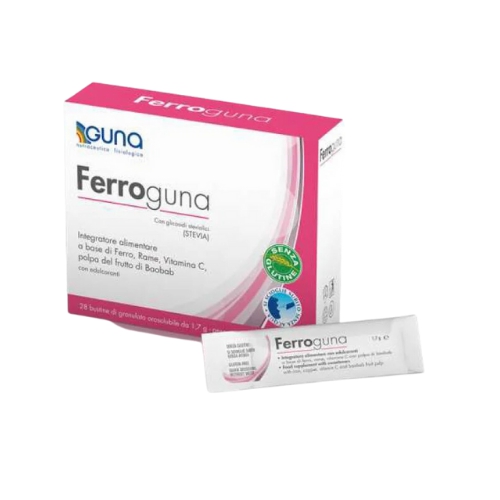 Guna Linea Vitamine Minerali ferroGuna Integratore Alimentare Ferro 28 Bustine