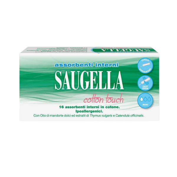 Saugella Cotton Touch 16 Assorbenti Interni Puro Cotone Misura Mini