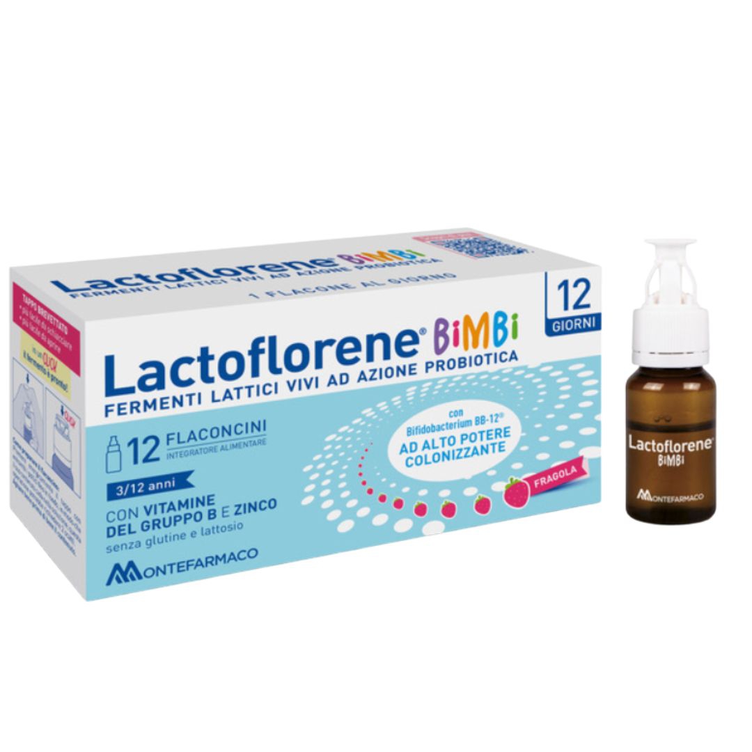 Lactoflorene Plus Bimbi Integratore di Fermenti Lattici Vivi 12 flaconcini