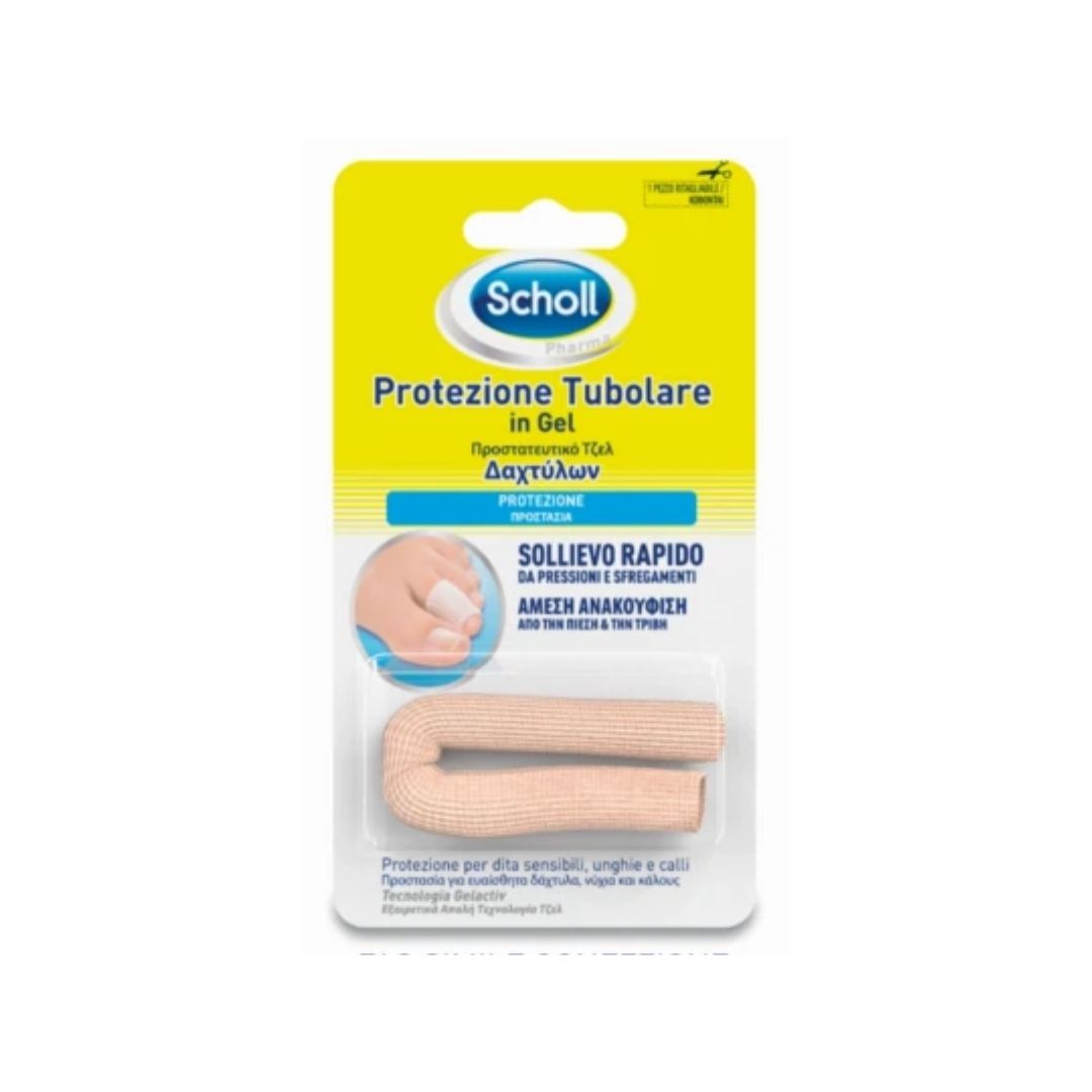 Scholl Protezione tubolare in Gel Sollievo Rapido Pressioni Sfregamenti 1 Pezzo