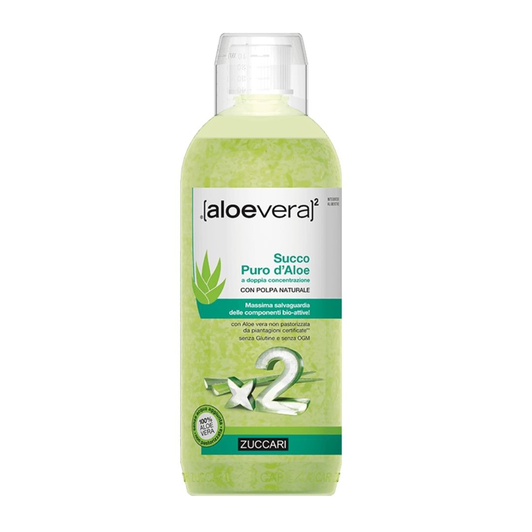 Zuccari Aloevera2 Succo Puro d'Aloe Integratore Alimentare 1000 ml