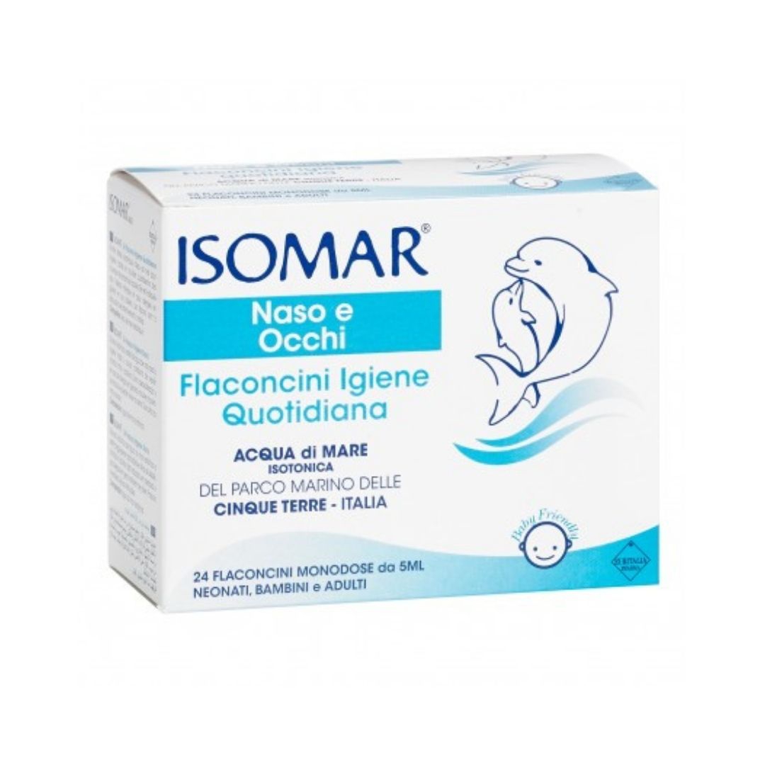 Isomar Naso e Occhi Soluzione Isotonica di Acqua di Mare 24 Flaconcini da 5 ml