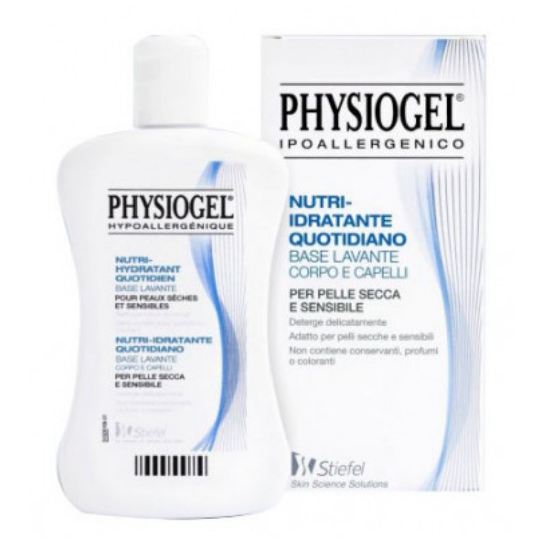 Physiogel Nutri Idratante Base Lavante Detergente per Corpo e Capelli 250 ml