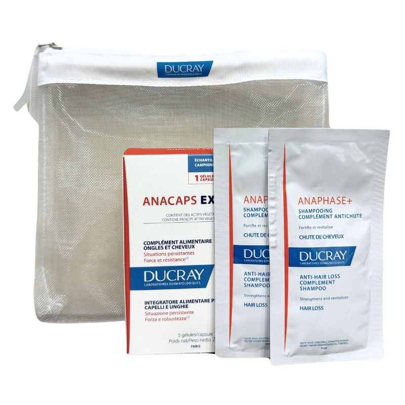 Ducray Pochette   5 Capsule Anacaps Expert   2 minisize di Shampoo Anticaduta