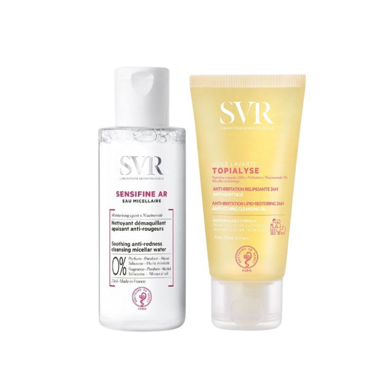 SVR Kit Acqua Micellare Sensifine AR 75 ml + Olio Detergente Topialyse 55 ml