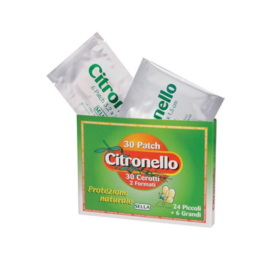 Citronello Protezione Naturale Anti-Zanzare 24 Cerotti Piccolli + 6 Grandi