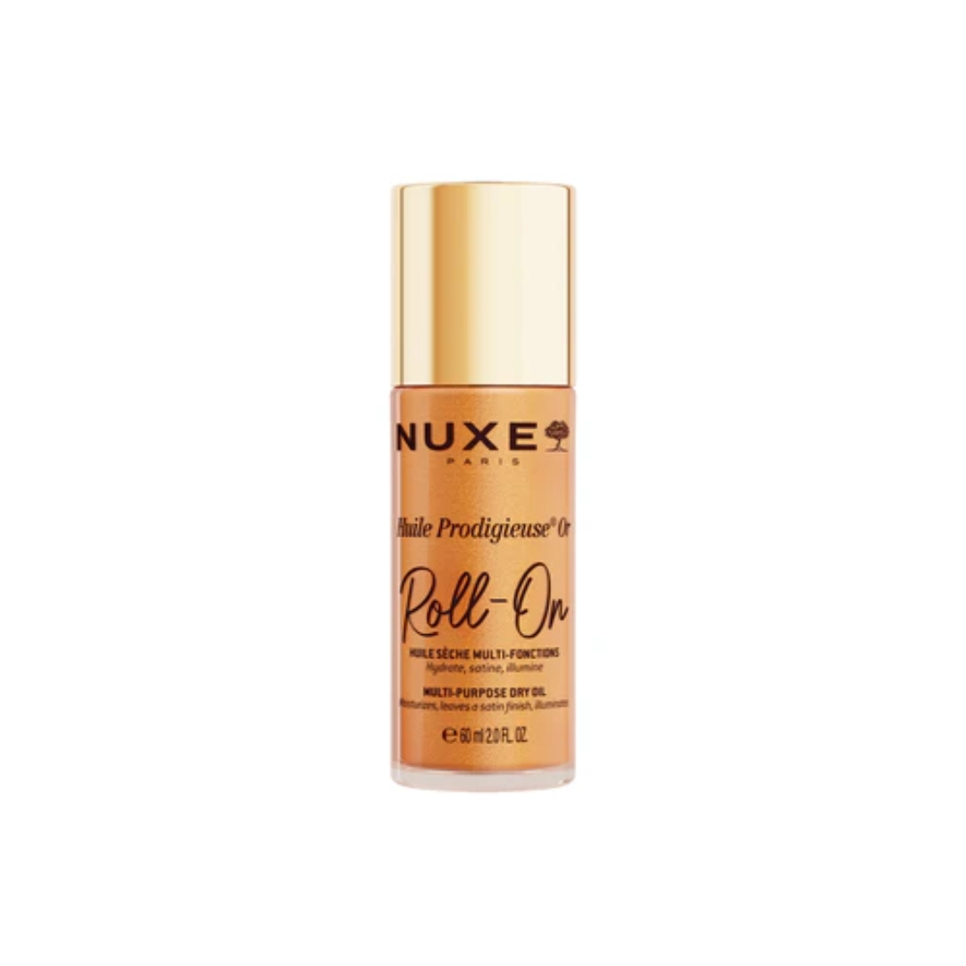 Nuxe Huile Prodigieuse Or Roll-On 60 ml - Olio Secco per Viso, Corpo e Capelli