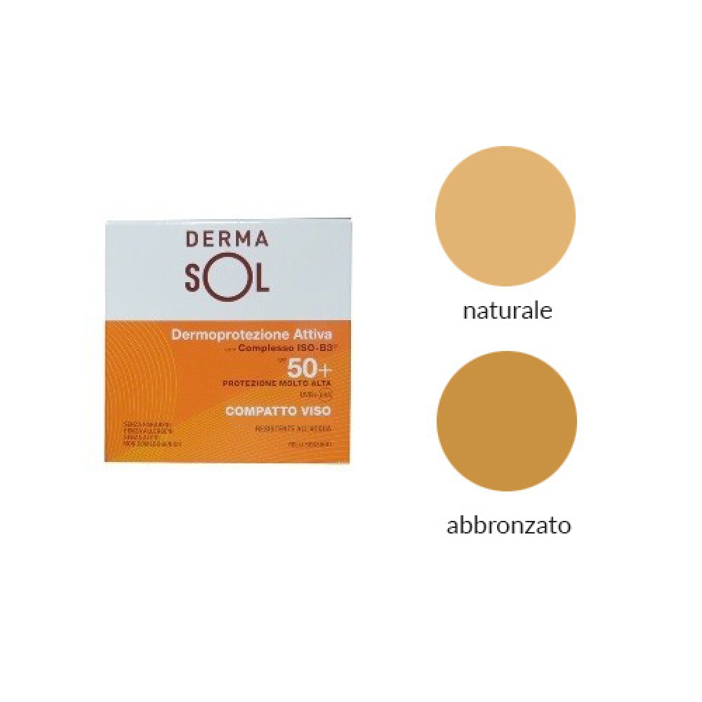 Dermasol Compatto Viso Effetto Naturale Protezione Molto Alta SPF50+ 10 ml