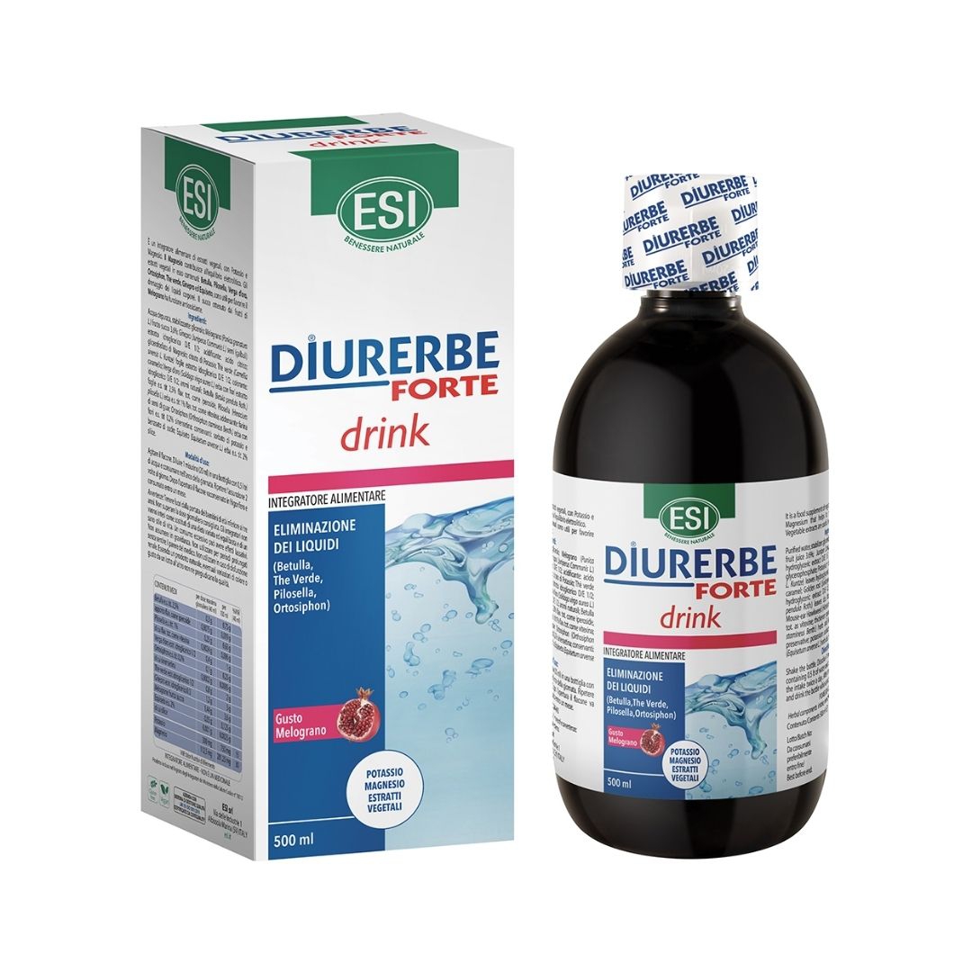 Esi Diurerbe Forte Drink Integratore Diuretico Drenante Gusto Melograno 500 ml