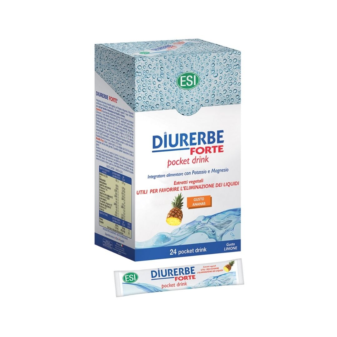 Esi Diurerbe Forte Integratore Alimentare Diuretico 24 Pochet Drink Ananas