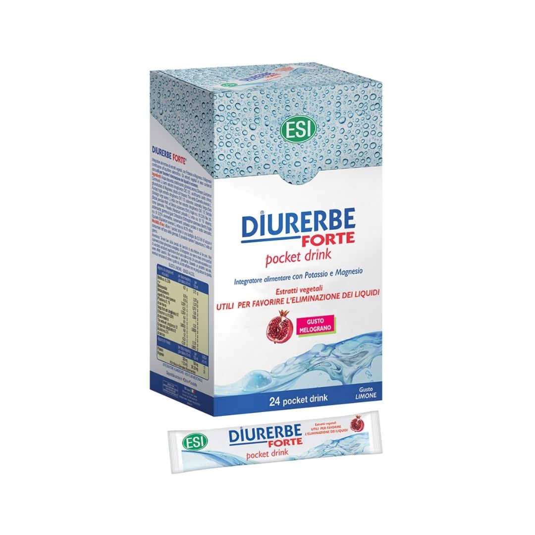 Esi Diurerbe Forte Integratore Alimentare Diuretico 24 Pochet Drink Melograno