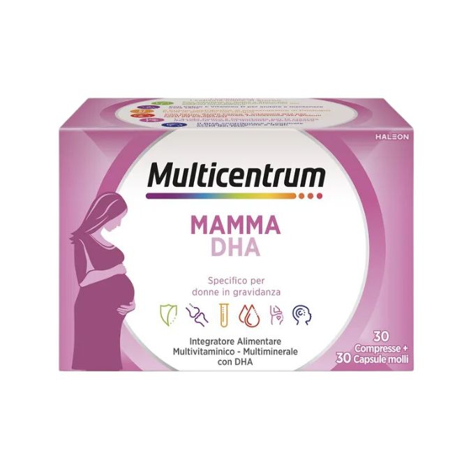 Multicentrum Mamma DHA Integratore Alimentare 30 Compresse + 30 Capsule Molli