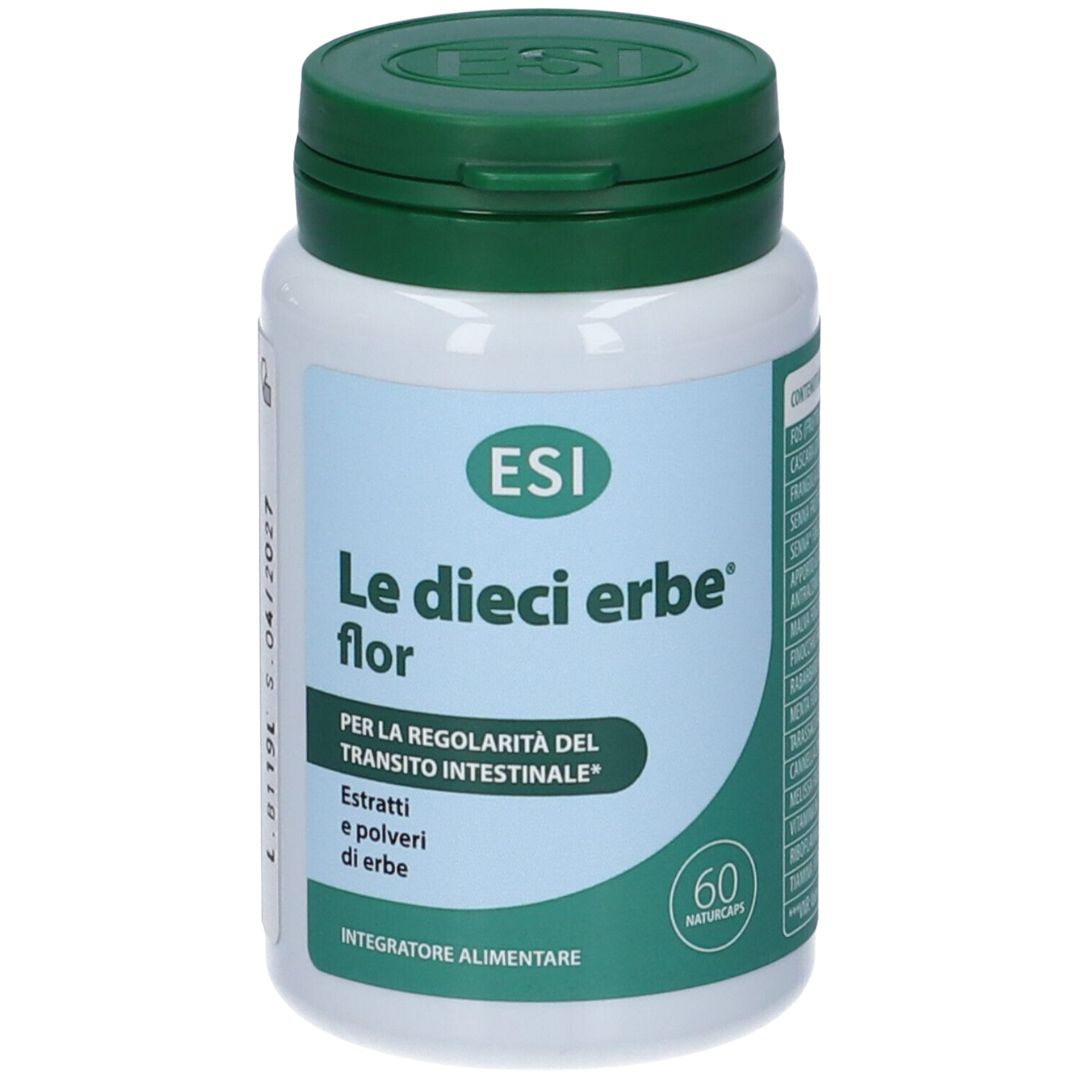 Esi Le Dieci Erbe Flor Integratore Alimentare per l'Intestino Pigro 60 Naturcaps