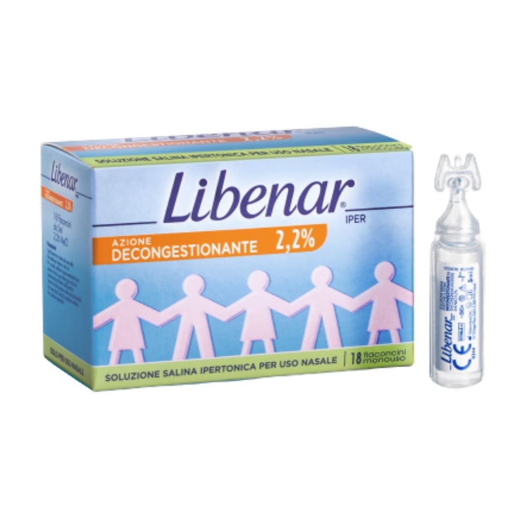 Libenar Iper Monodose Soluzione Ipertonica Decongestionante 18 Flaconcini 5 ml