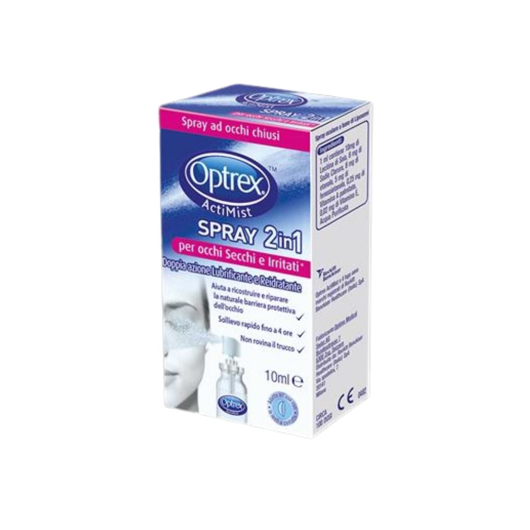 Optrex Actimist Spray 2in1 Lubrificante Reidratante Occhi Secchi e Irritati 10ml