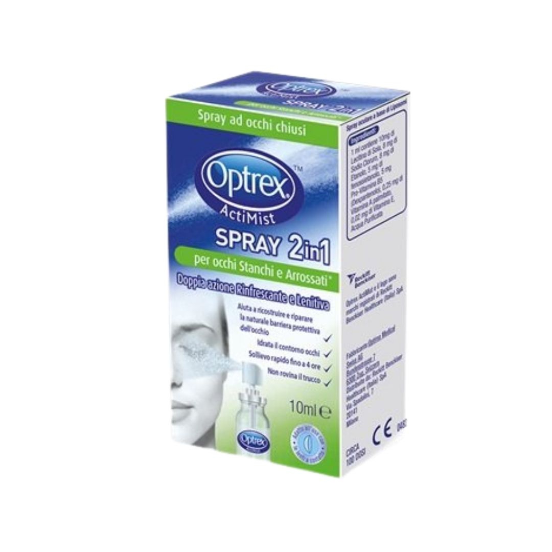 Optrex Actimist 2in1 Spray Rinfrescante Lenitivo Occhi Stanchi e Arrossati 10 ml