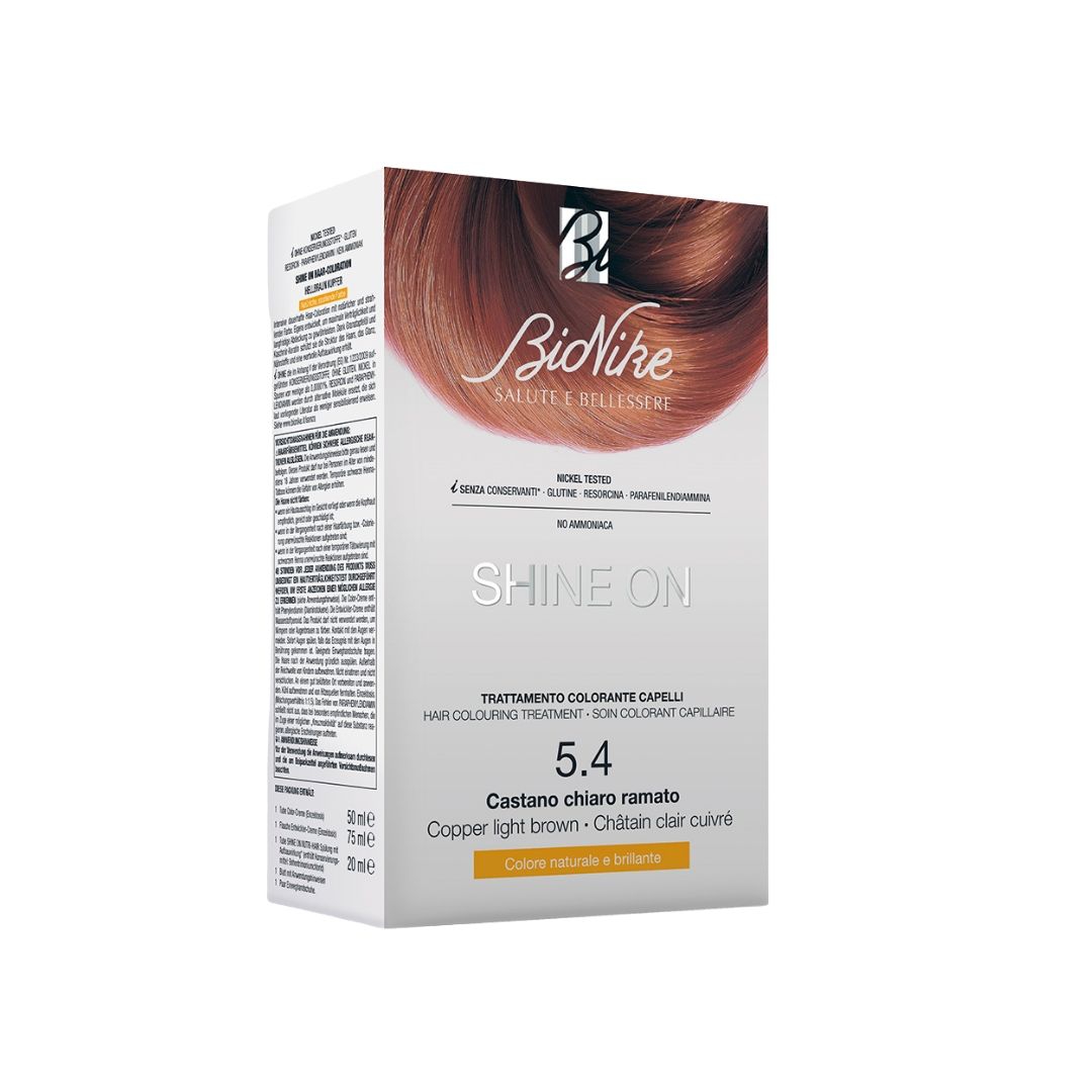 Bionike Shine ON Tintura per Capelli Cute Sensibile 5.4 Castano Chiaro Ramato