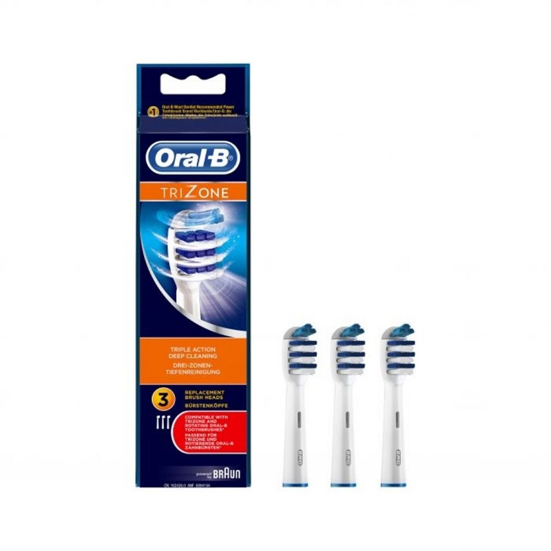 Oral-B Refill TriZone Testine di Ricambio per Spazzolino Elettrico 3 Pezzi