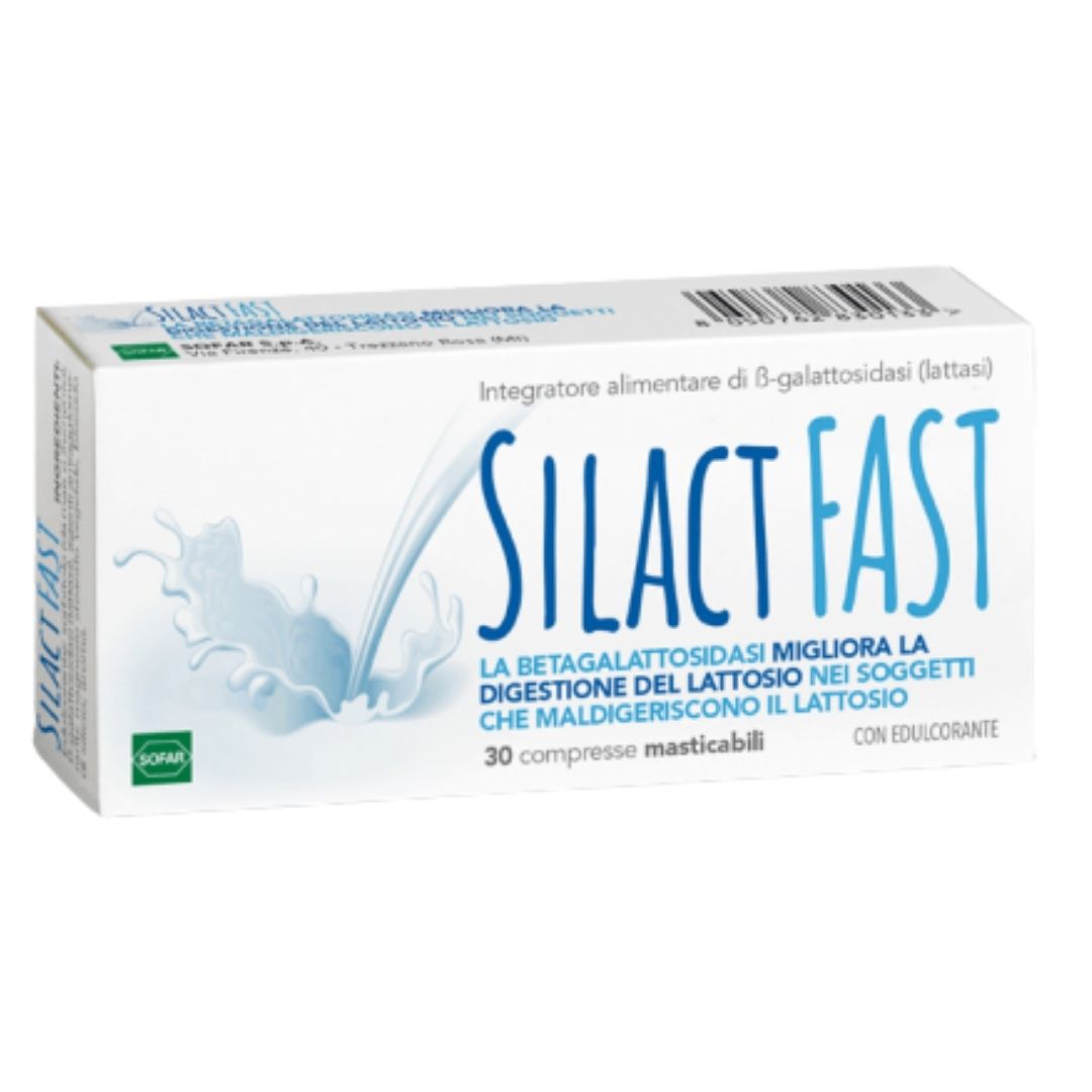 Silact Fast Integratore per la Digestione del Lattosio 30 Compresse Masticabili