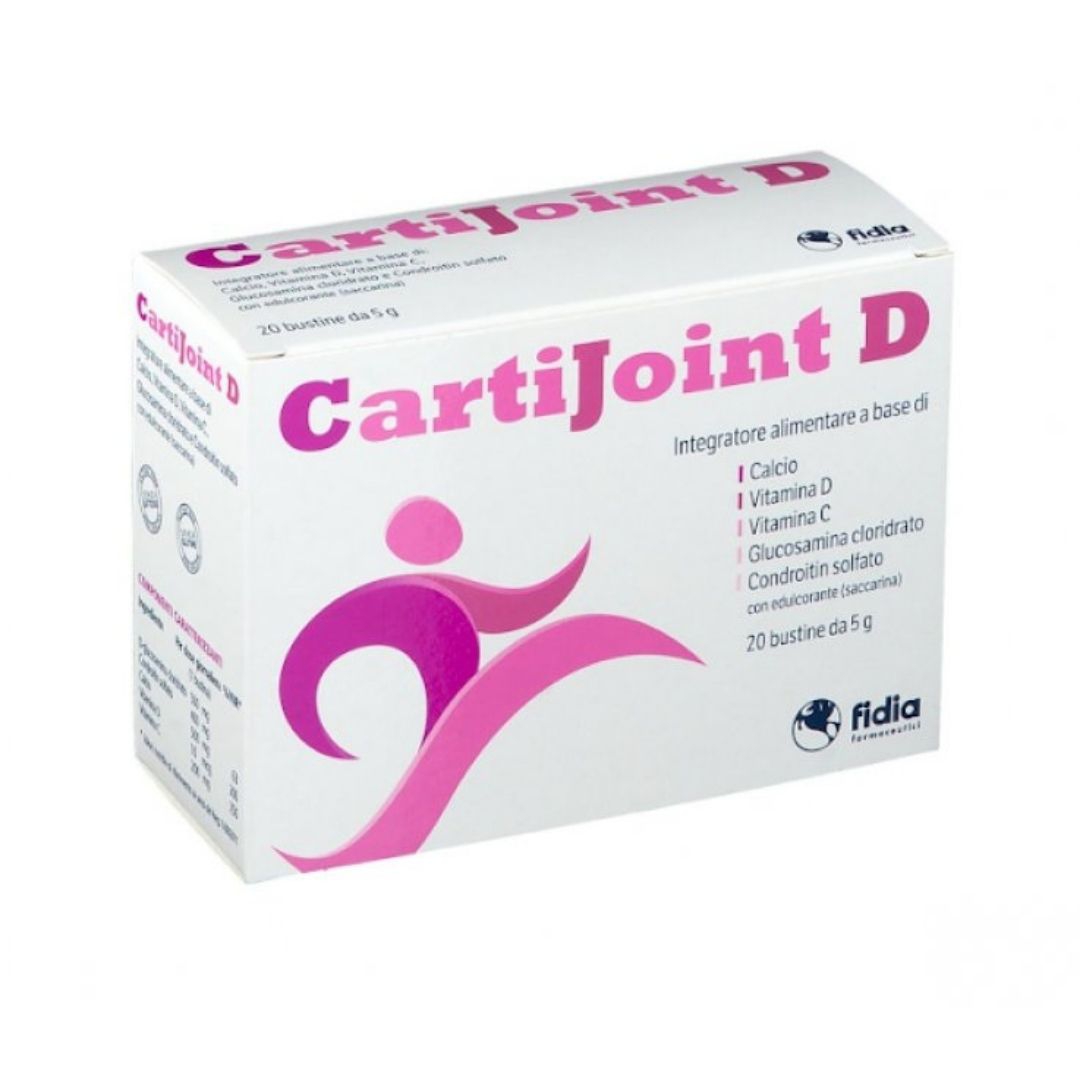 Fidia CartiJoint D Integratore Alimentare Salute Ossa e Cartilagini 20 Buste