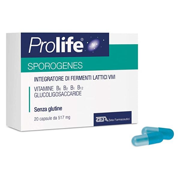 Prolife Sporogens Integratore di Fermenti Lattici Vivi 20 Capsule