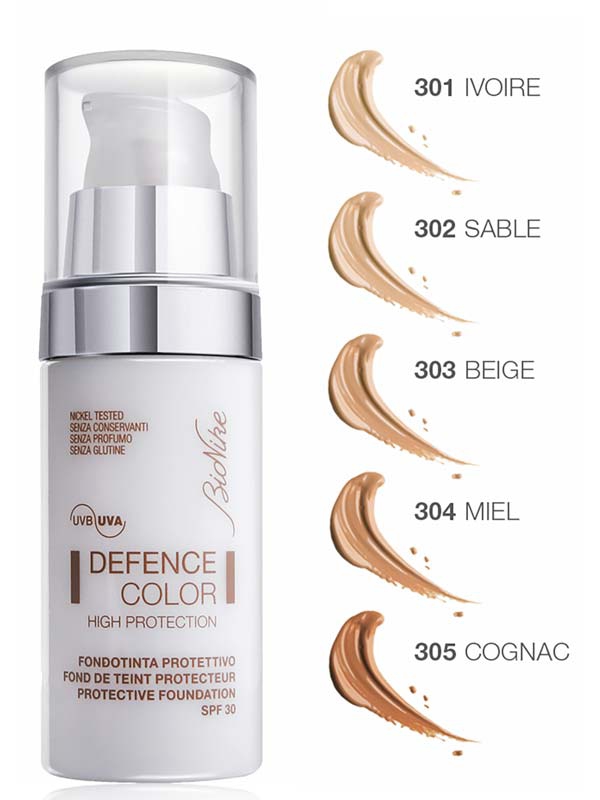 Bionike Defence Color High Protection Fondotinta Fluido 30 ml 302 Sable
