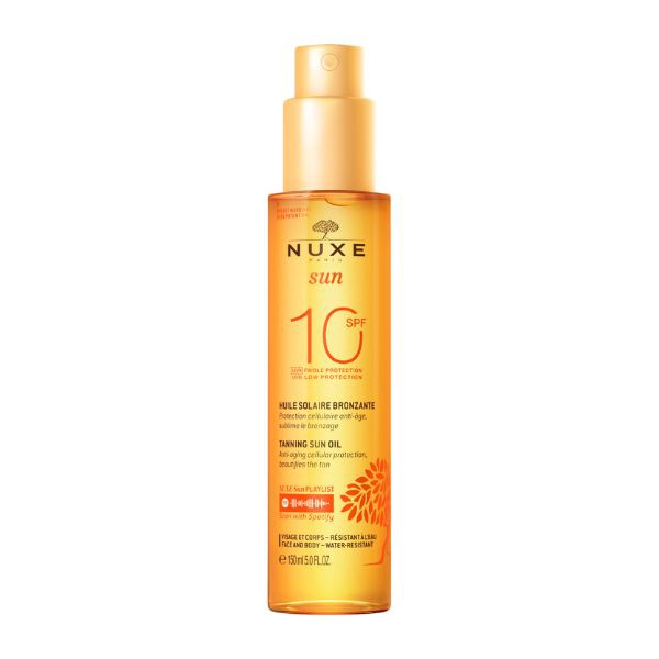 Nuxe Sun SPF10 Huile Bronzante Olio Solare Viso e Corpo 150 ml