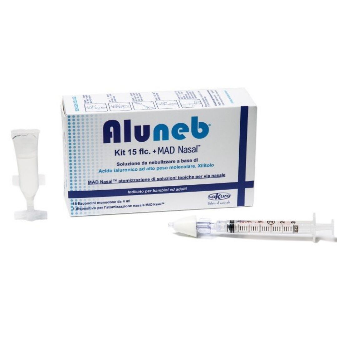 Aluneb Iper Kit Soluzione da Nebulizzare + Mad Nasale Siringa