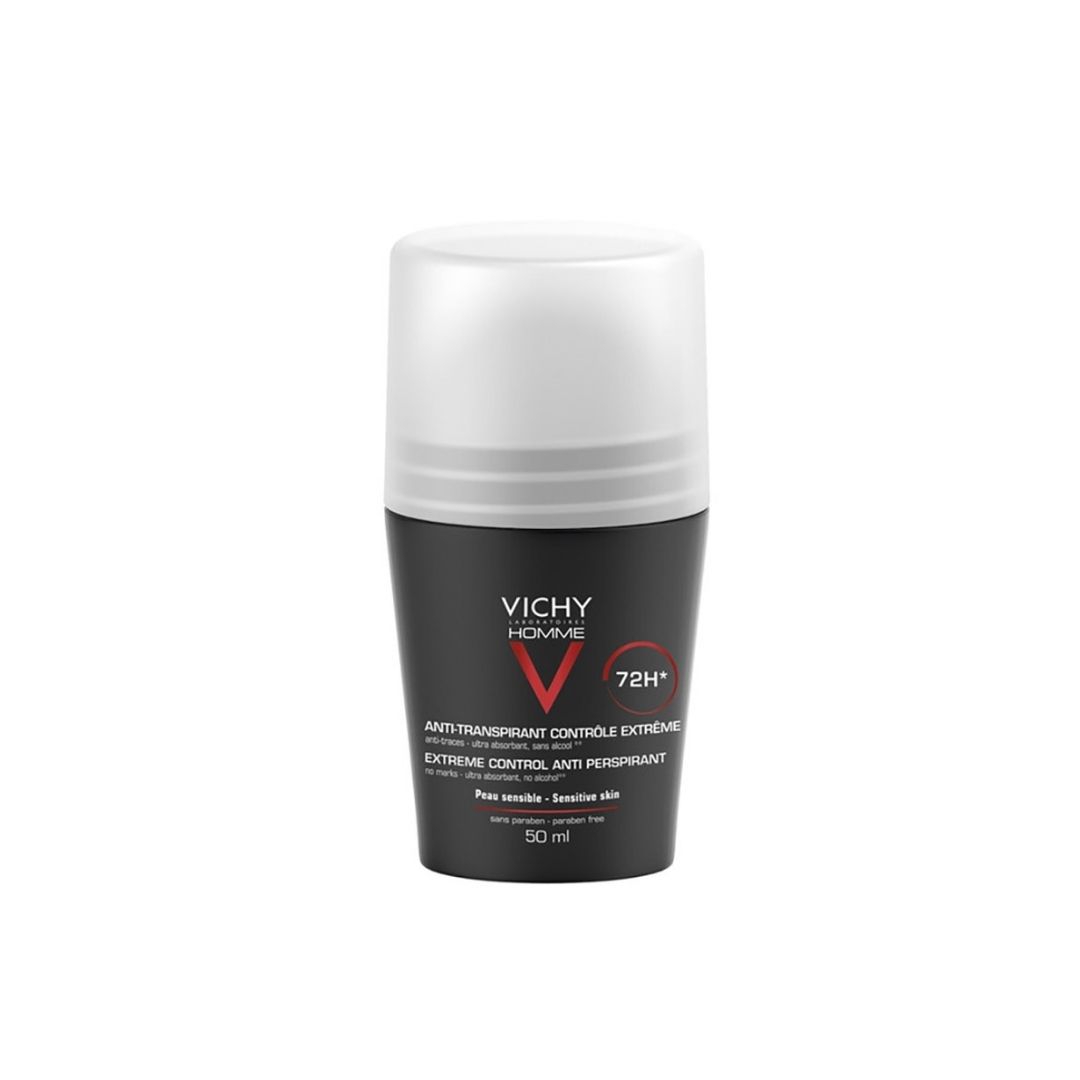 Vichy Homme Deodorante Anti-Traspirante 72h Roll-on Pelle Sensibile Uomo 50 ml