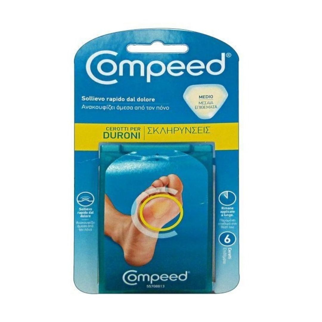 Compeed 6 Cerotti Medi per Duroni Sollievo Rapido Dal Dolore