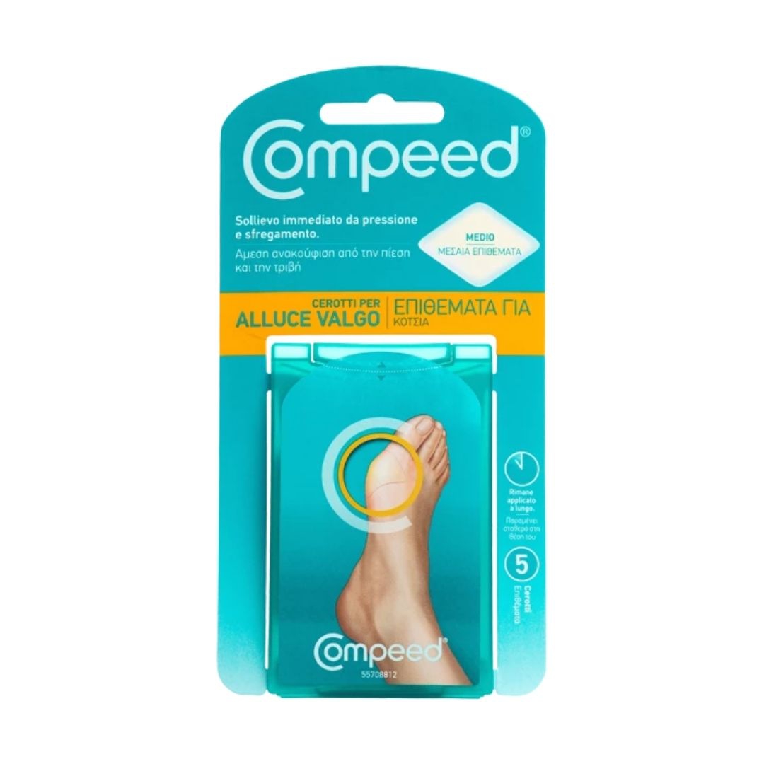 Compeed Cerotti per Alluce Valgo Sollievo da Pressione e Sfregamento 5 Pezzi