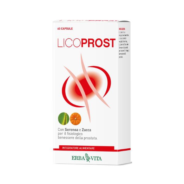 Erba Vita Licoprost Integratore Alimentare per la Prostata 60 Capsule