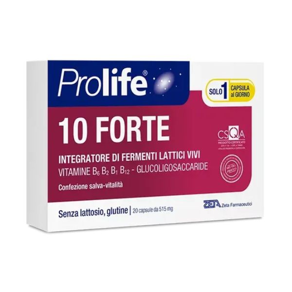 Prolife 10 Forte Integratore di Fermenti Lattici e Vitamine 20 Capsule