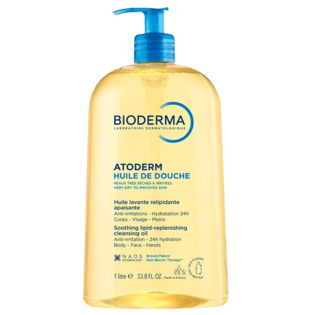 Bioderma Atoderm Olio Doccia Ultra Nutriente e Lenitivo per Pelli Secche 1 Lt