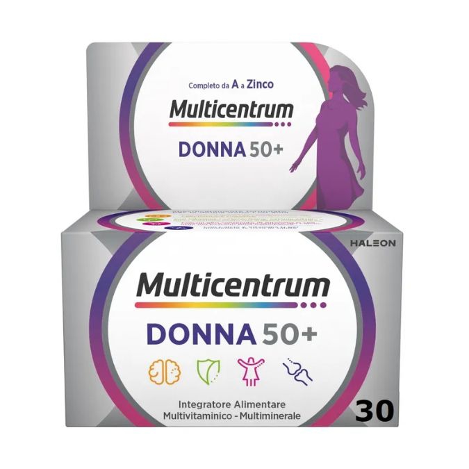 Multicentrum Donna 50  Integratore Alimentare Multivitaminico 30 Compresse