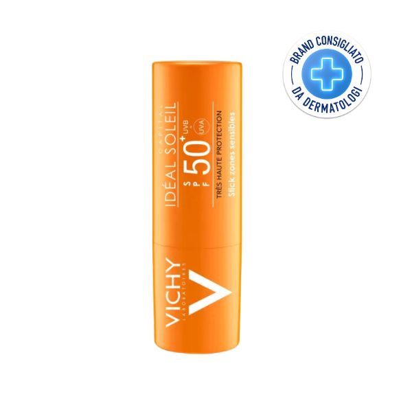 Vichy Ideal Soleil SPF50+ Stick Solare Protettivo per Zone Sensibili 9 g