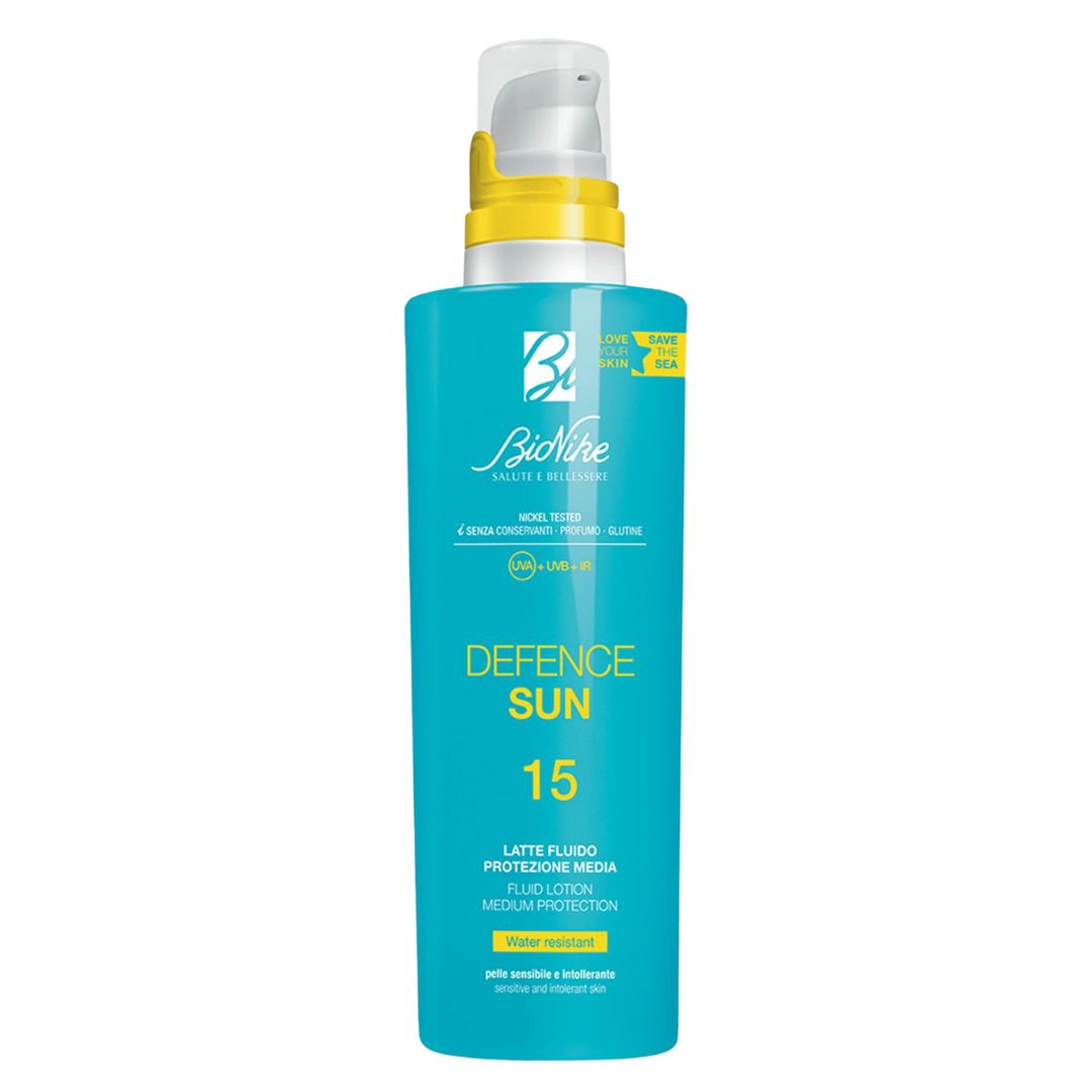 BioNike Defence Sun SPF15 Latte Fluido Protezione Media Pelli Sensibili 200ml