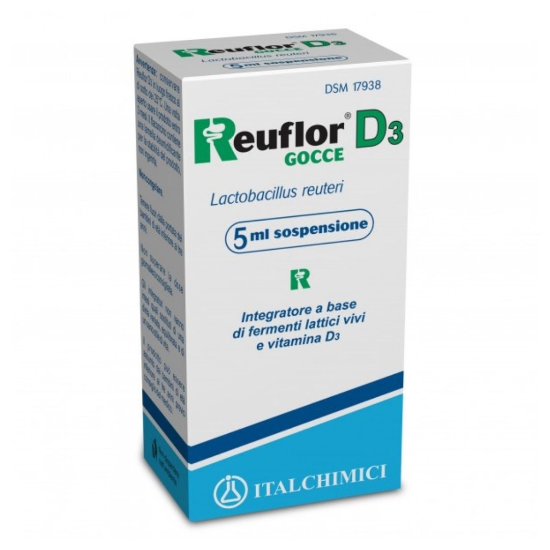 Reuflor D3 Integratore in Gocce per l'Equilibrio della Flora Intestinale 5 ml