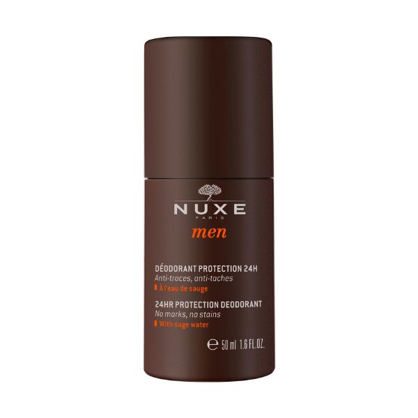 Nuxe Men Deodorant Deodorante Uomo Protezione 24H Anti macchia Roll on 50 ml