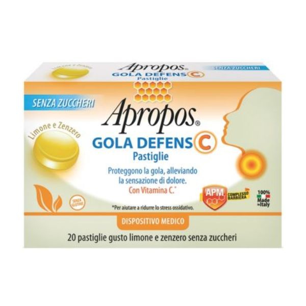 Apropos Gola Defens C Limone Zenzero Per Il Benessre Della Gola 20 Pastiglie S/Z