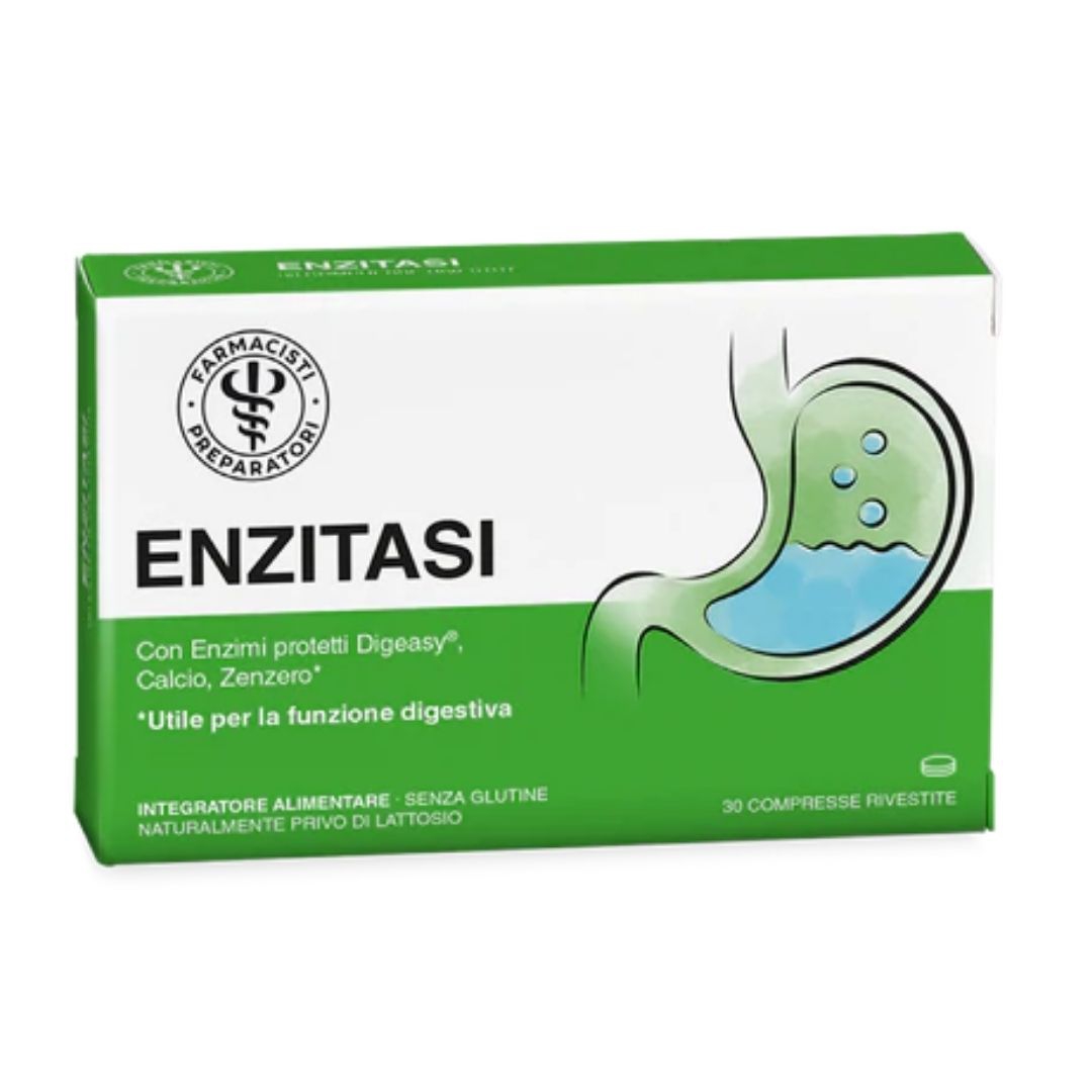 Enzitasi Integratore Con Zenzero e Calcio Per La Digestione del Lattosio 30 cpr