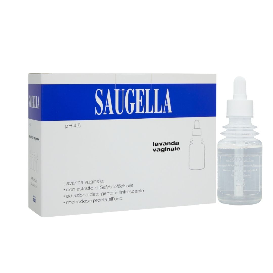 Saugella Attiva Lavanda Vaginale pH 4.5 Delicata 140 ml 4 Flaconcini