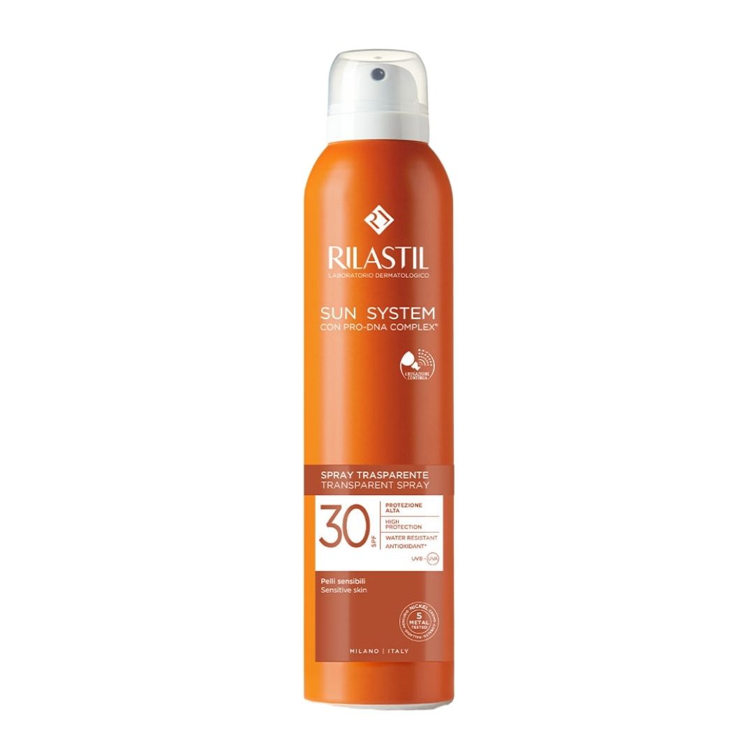 Rilastil Sun System SPF30 Spray Solare Corpo Trasparente Nebulizzante 200 ml