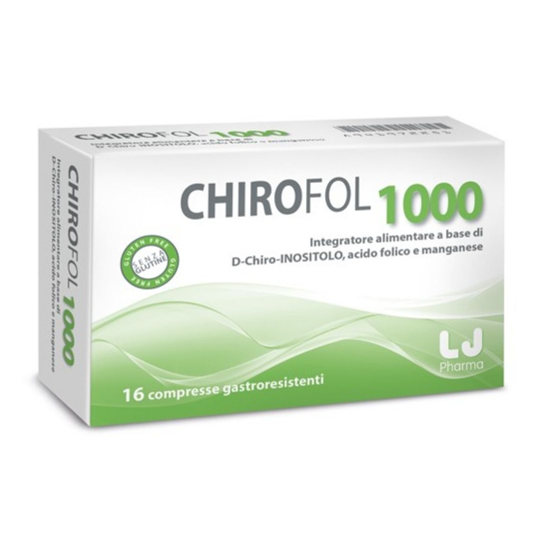 Chirofol 1000 Integratore Alimentare di Acido Folico Donna 16 Compresse