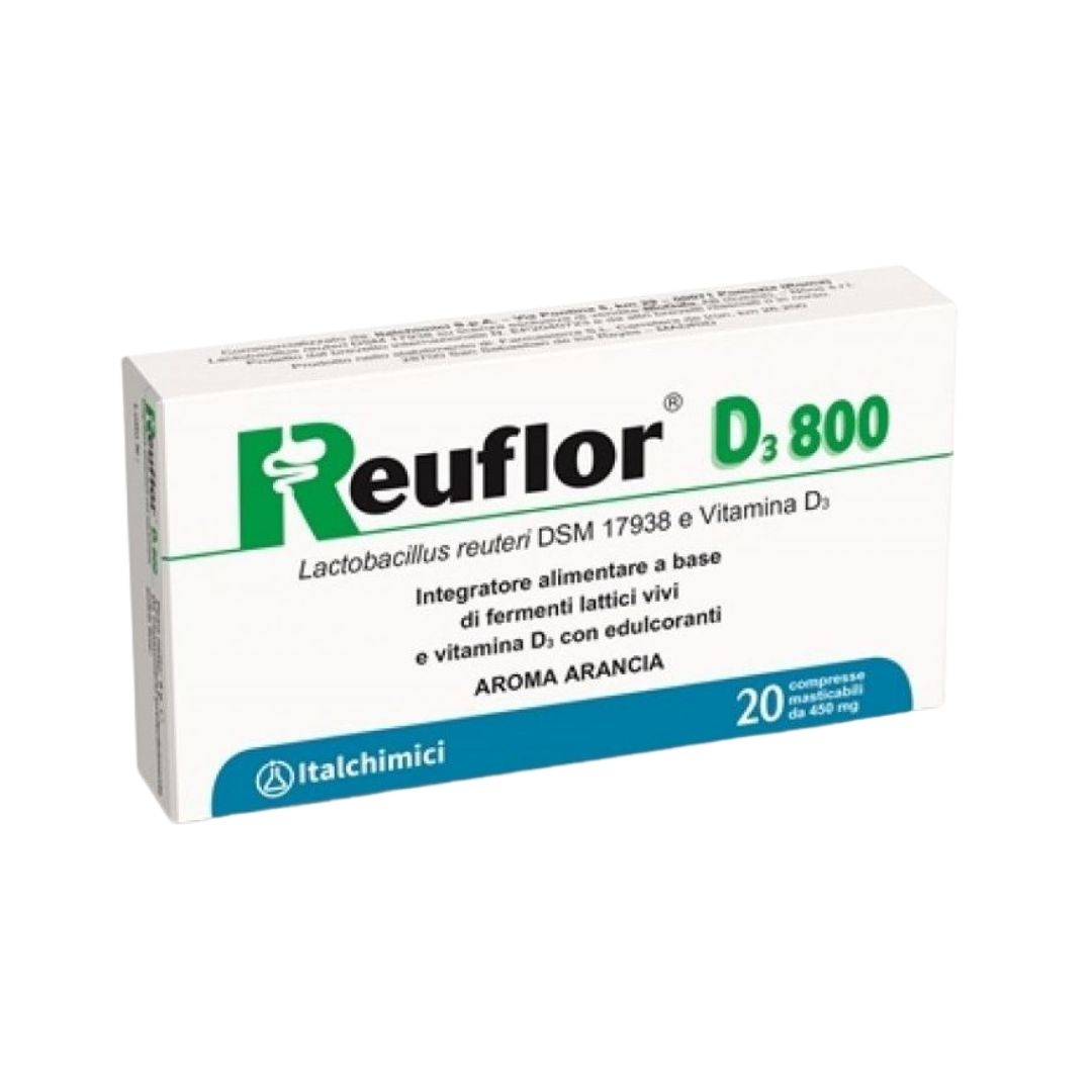 Reuflor D3 800 Integratore per l  Equilibrio della flora Intestinale 20Compresse