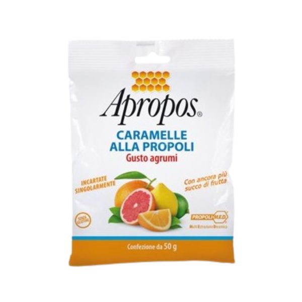 Apropos Caramelle Dure Alla Propoli Gusto Agrumi Per Il Benessere Della Gola 50g