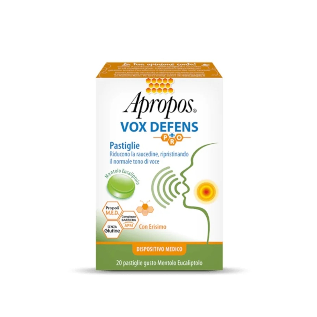 Apropos Linea Dispositivi Medici Vox Defens 20 Pastiglie Gusto Mentolo Eucalipto