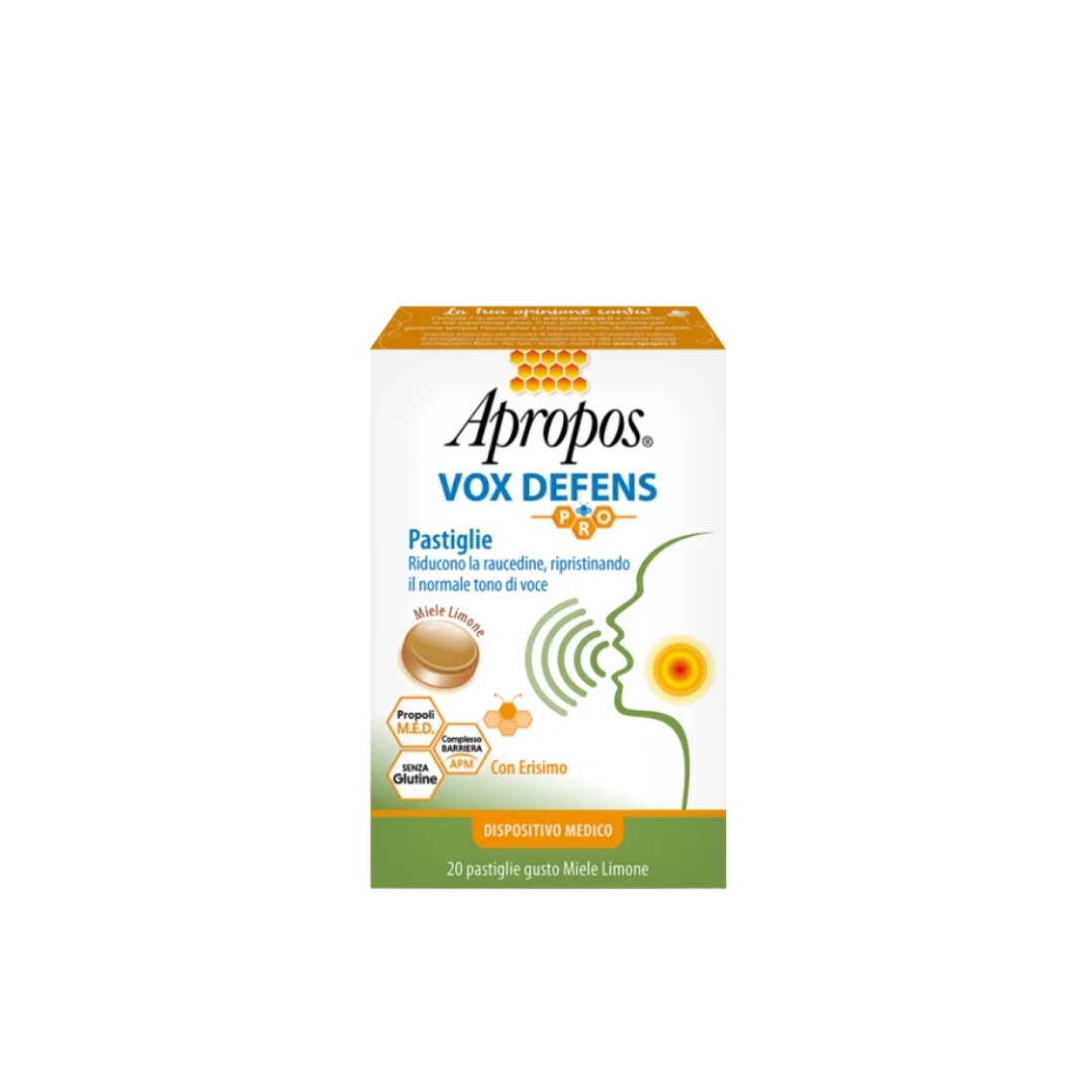 Apropos Linea Dispositivi Medici Vox Defens 20 Pastiglie Gusto Miele e Limone